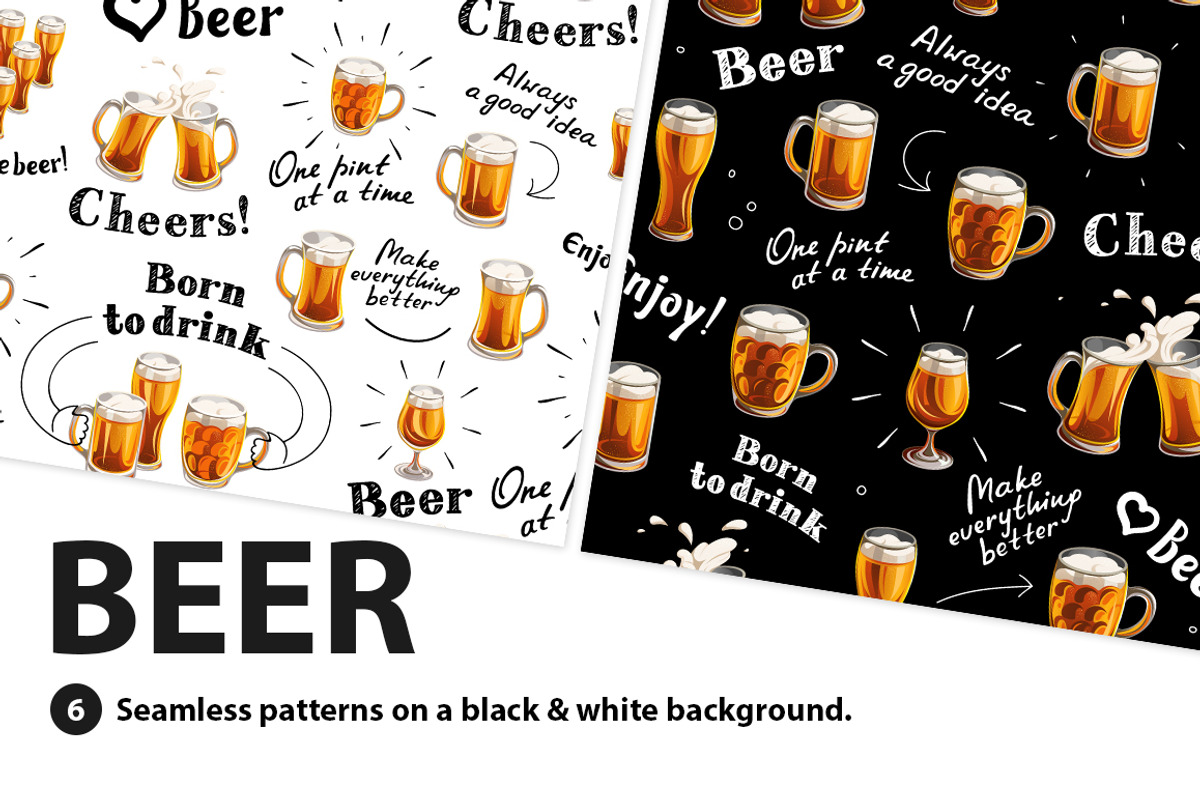 Beer. Patterns, a Background Graphic by Yulia Ogneva (Photo 1 of 4)