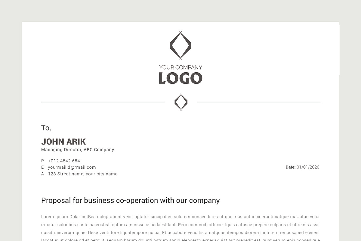 Minimal Letterhead, a Stationery Template by ARP Creation (Photo 5 of 5)