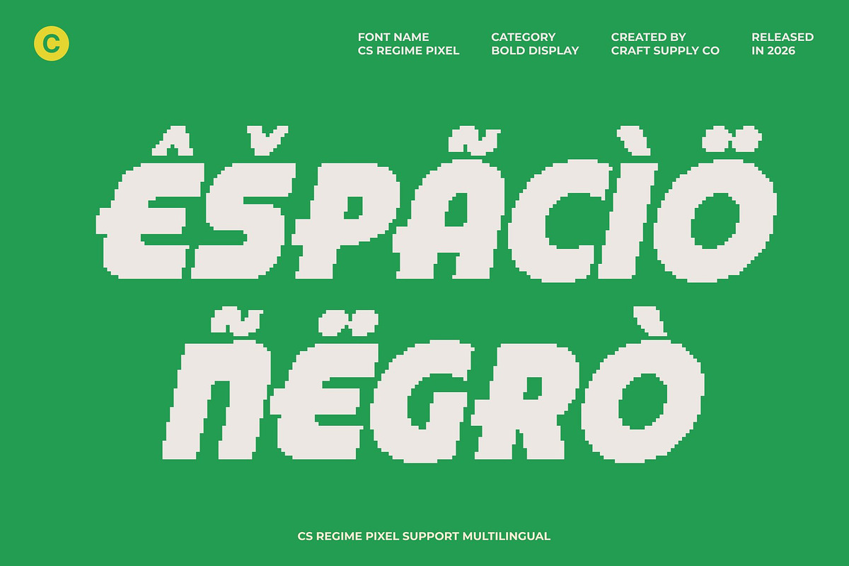 CS Regime Pixel, a Sans Serif Font by Craft Supply Co. (Photo 7 of 8)