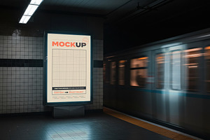 Subway Station Billboard Mockups, a Mockup by Luuqas Design