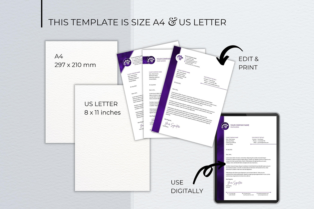 Letterhead Word Template Bundle preview 7