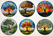 Spring Tree Stained Glass PNG, an Illustration by RobertsArt (Thumbnail 4 of 5)