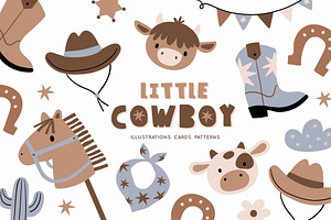 Little Cowboy - vector clipart