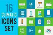 16 Climatic Heating Icons Set, an Icon by Olha Kostiuk (Thumbnail 1 of 7)