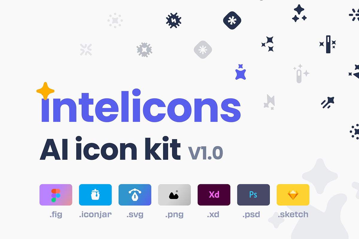 intelicons - AI icons kit, a Solid Icon by 80.design (Photo 2 of 8)