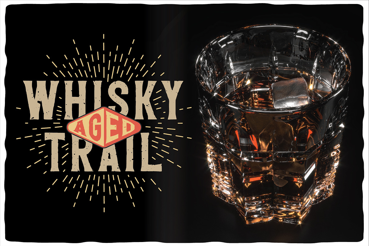 Whisky Trail Font + bonus!, a Symbol Font by VozzyStock (Photo 4 of 10)