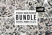MEGA BUNDLE - Food Sketches, a Food Illustration by Yevheniia (Thumbnail 1 of 5)