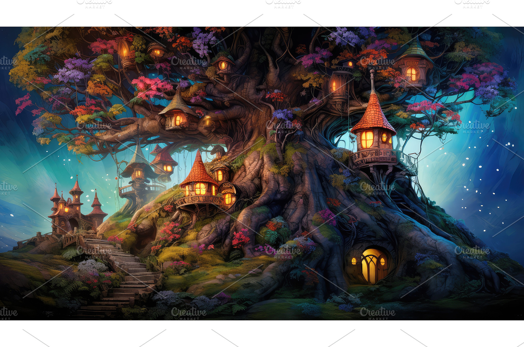 roots fantasy tree ai generated, a Nature Photo by pikepicture