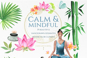 calm and mindful watercolor, a Decorative Illustration by beehouse studio (Thumbnail 2 of 7)