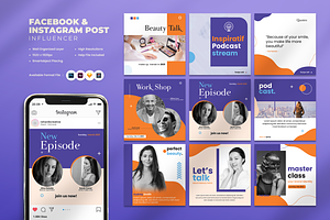 Influencer Instagram Post, a Social Media Template by Rahardi Creative