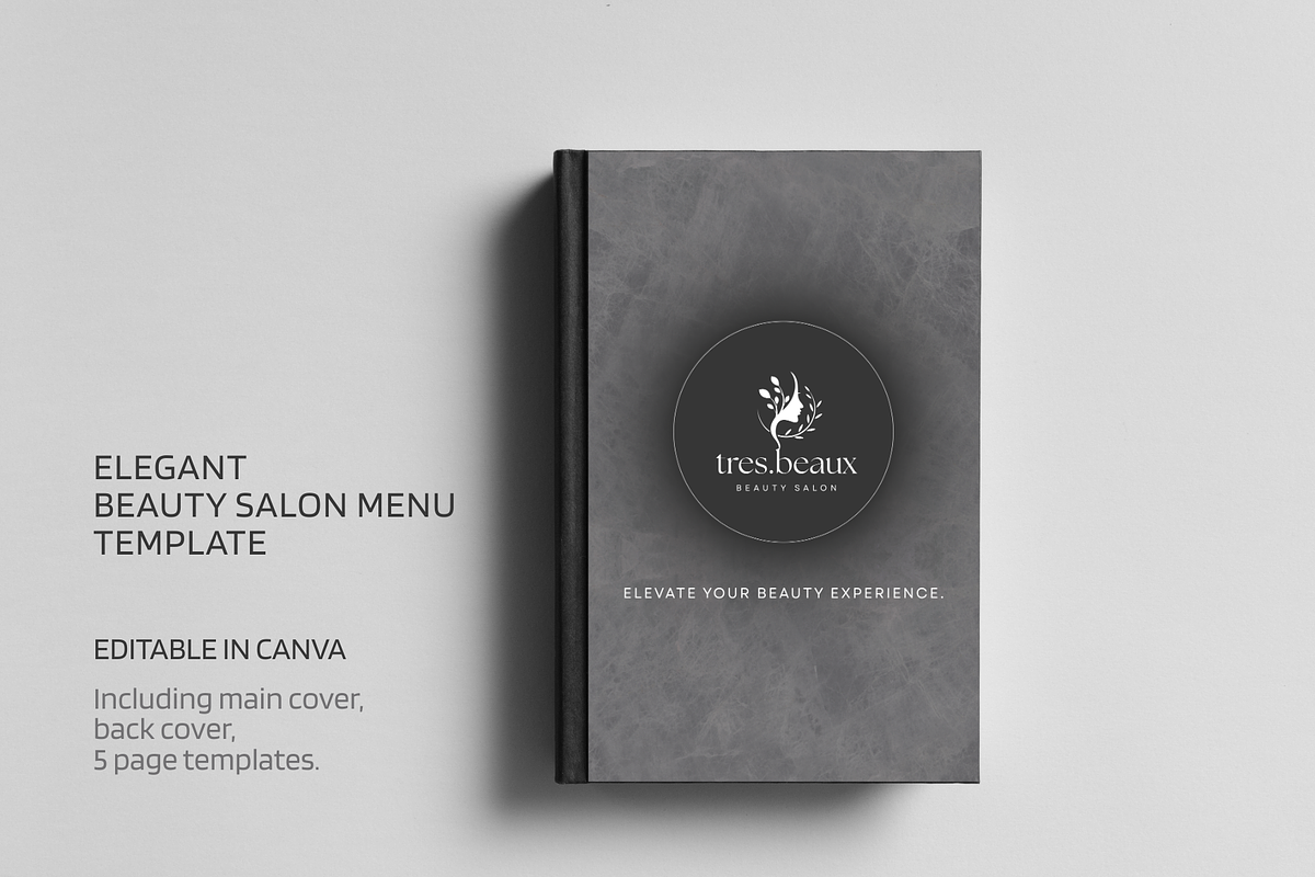 Elegant beauty salon menu template, a Card Template by Avyukta Envision Digital (Photo 1 of 4)