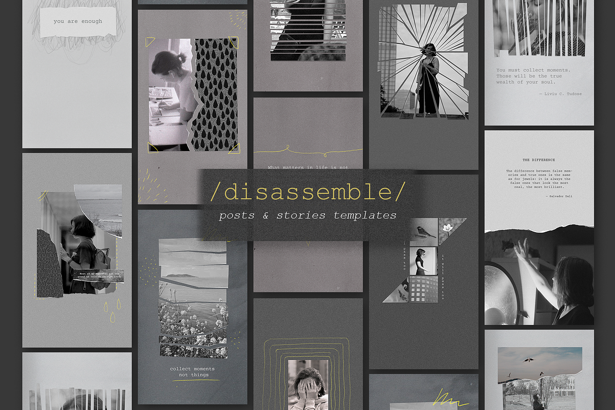 Disassemble - Photoshop collages, a Social Media Template by Anna's Creative Store (Photo 1 of 10)