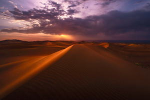 Sunset over the Desert