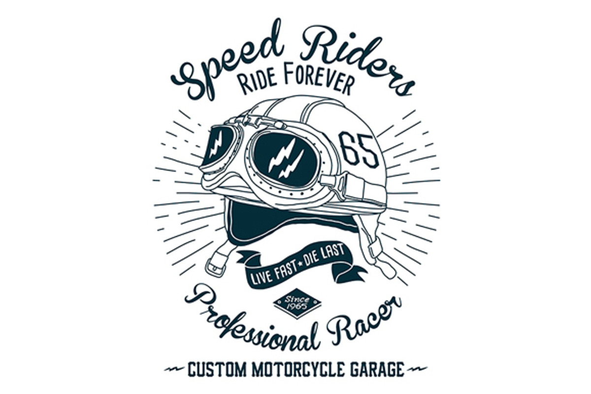 6 Vintage Motorcycles Badges, a Branding & Logo Template by PaperBat (Photo 4 of 5)