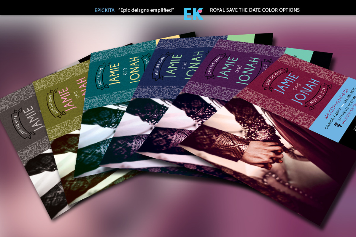 Royal Save the Date Postcard, a Flyer Template by Epickita (Photo 4 of 4)