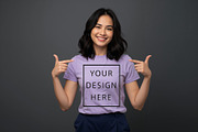 T-Shirt Mockup - Lavender Edition, a Shirt Mockup by ForhadGFX (Thumbnail 4 of 12)