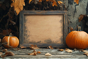 Autumn With Wooden SignBoard, a Templates & Theme by VetalStock
