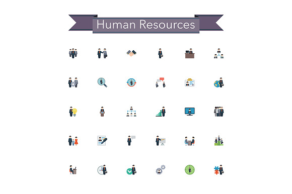Human Resources Flat Icons