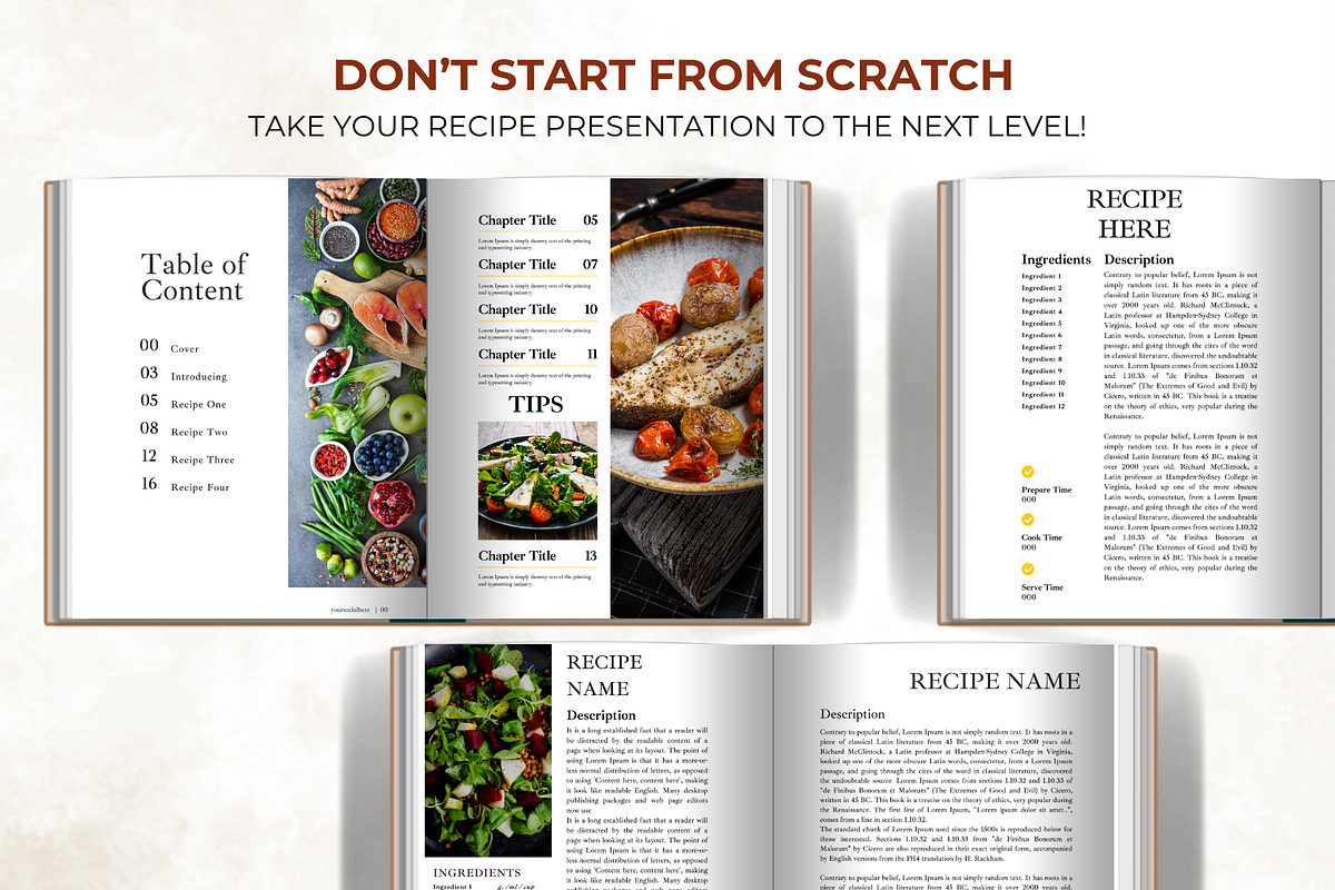 Aesthetic Cookbook Canva Template, a Presentation Template by Digital By Nikoleta (Photo 4 of 9)