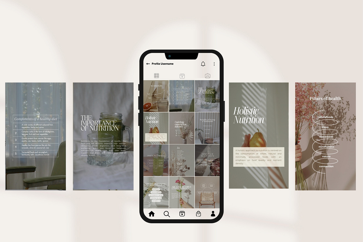 Nutrition Instagram Reels Canva, a Social Media Template by Naturopath Hub (Photo 2 of 8)