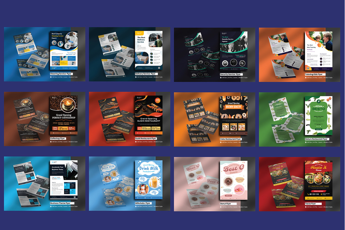 Bundle 174 Flyers Template Design, a Flyer Template by rivatxfz (Photo 8 of 16)