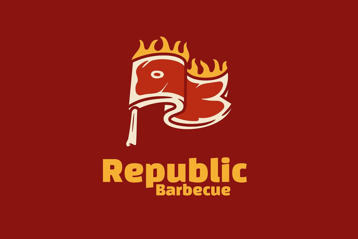 Republic Barbecue Logo Template, a Branding & Logo Template by Kreasi Malam (Photo 3 of 5)