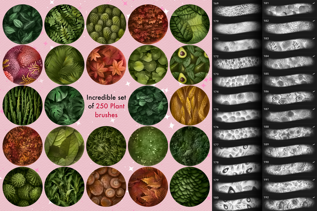 Procreate Plant Forest texture brush, a Brush Add-On by AppleinaJuice (Photo 2 of 7)