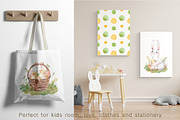 Easter Rabbits watercolor clipart, an Animal Illustration by Eva Kleinman (Thumbnail 11 of 14)