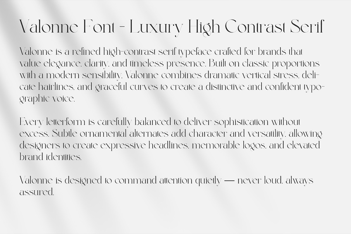 Valonne Serif Font – Modern Luxury, a Serif Font by OWPictures (Photo 7 of 12)