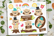 GroundHog Day Clipart + SVG, a Seasonal Illustration by MyClipArtStore (Thumbnail 1 of 3)
