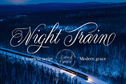 Night Train Script — Elegant Font, a Script Font by vatesdesign (Thumbnail 1 of 10)