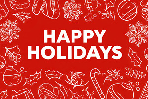 Happy holidays with festive designs