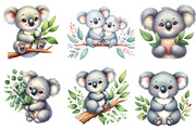 Koala watercolor clipart, an Illustration by CreationArt (Thumbnail 3 of 5)