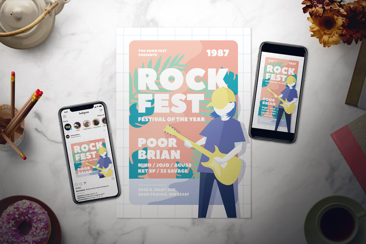 Indie Music Flyer Set, a Flyer Template by The Good Store (Photo 1 of 2)