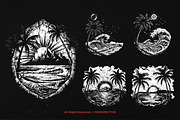 10 Bundle Dark Art Sunset Vibes Sea, an Illustration by Morspective (Thumbnail 5 of 7)