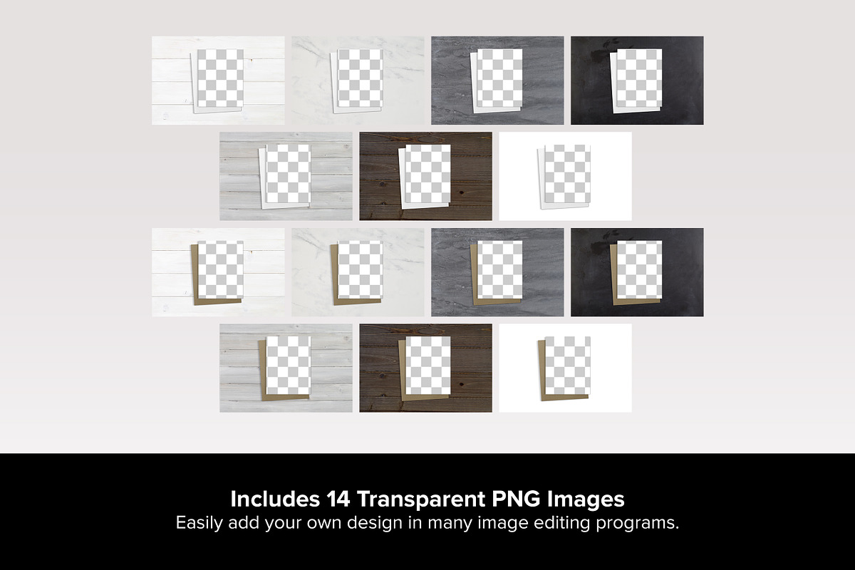 A2 Greeting Card Mockup Set - PSD, a Product Mockup by MelissaBMockups (Photo 10 of 12)