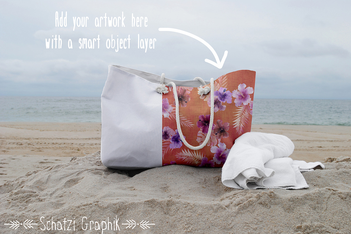 Weekend Tote Mock Up - Version 1, a Product Mockup by Schatzi Graphik (Photo 4 of 5)