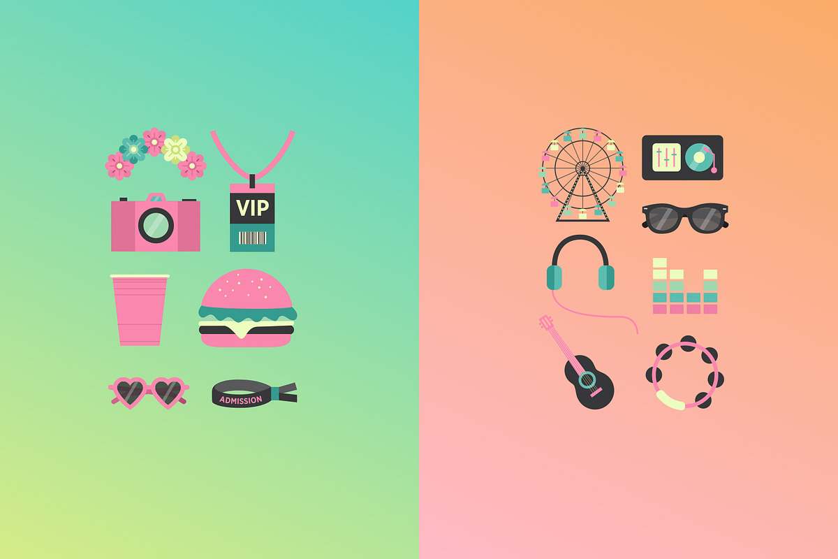 Music Fest Icon Collection, an Icon by GraphicsByKassy (Photo 6 of 10)