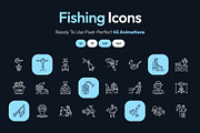 Animated Fishing Icon Art Set, an Outline Icon by Prosymbols (Thumbnail 1 of 4)