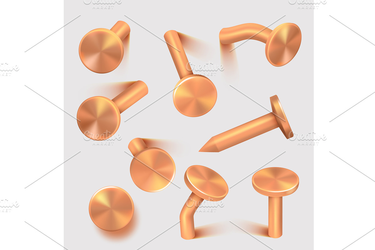 Rusty nails. damaged and broken, an Illustration by Onyx