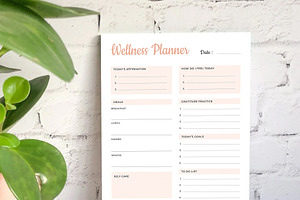 Health and Wellness Planner, a Stationery Template by DesignDevisers