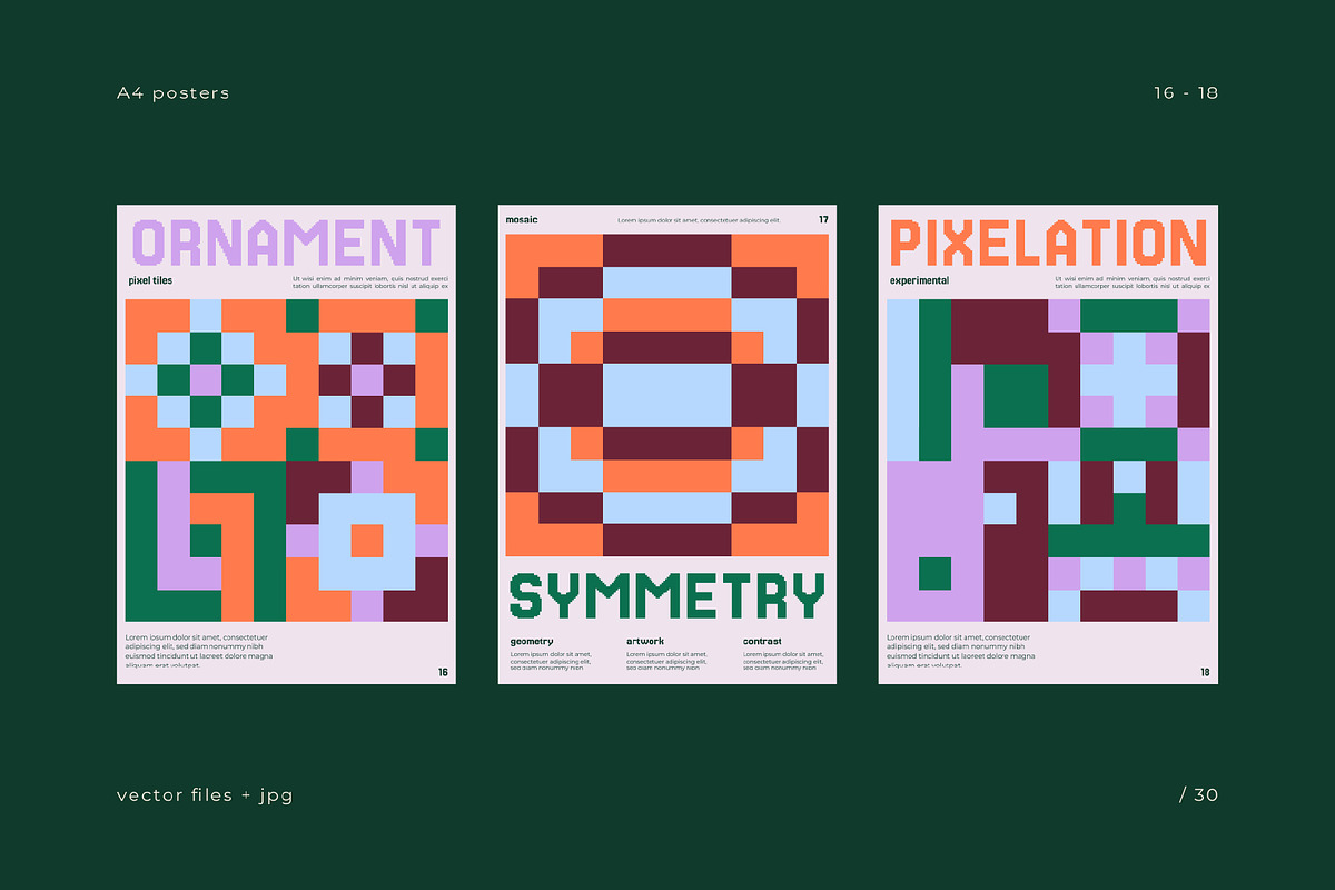 Pixel Tiles & Posters, an Object Graphic by Léo Alexandre (Photo 14 of 19)
