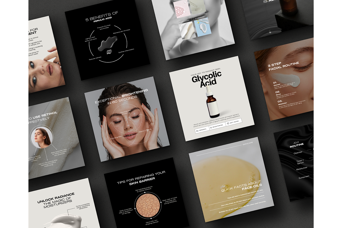 Skincare Instagram Templates - Canva, a Social Media Template by TheTemplateTopia (Photo 8 of 10)
