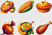 Watercolor Autumn Food Clipart, an Illustration by Black Bird Studio (Thumbnail 4 of 6)
