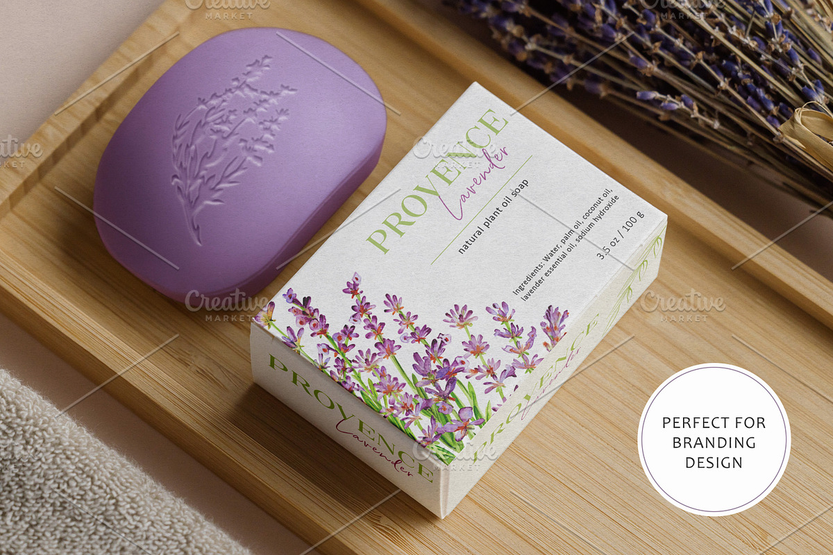 Lavender Watercolor Bundle, a Decorative Illustration by Olena Kovalova Design (Photo 10 of 11)