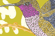 Tropical Hummingbird Orchid Botanica, a Pattern Graphic by NayaChu (Thumbnail 4 of 9)