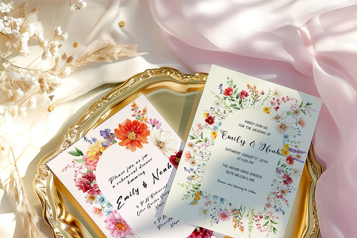 Watercolor Bright Wildflower Clipart, a Decorative Illustration by OKArtHub (Photo 8 of 9)