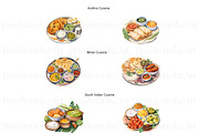 Watercolor Indian Food Clipart, Dish, a Food Illustration by BrushstrokeArtGB (Thumbnail 5 of 11)
