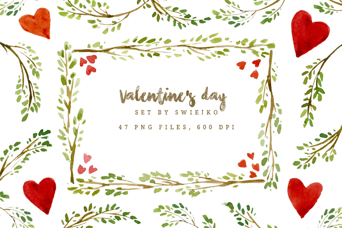 Valentine's day frames & hearts, an Illustration by swiejko (Photo 1 of 2)