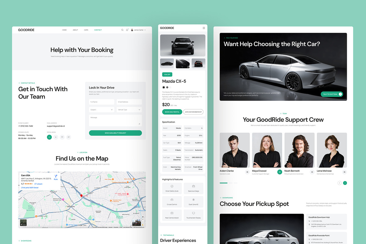 Car Rental Website UI Figma Template, an UI Kit Template by peterdraw (Photo 6 of 7)